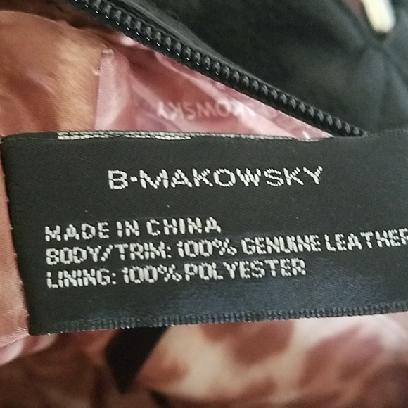 B Makowsky black leather satchel - Picture 7 of 8